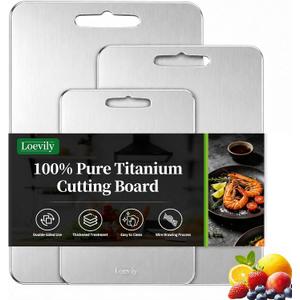 Titanium Cutting Board Set, Thick 3 Piece, for Kitchen, 18"L x 0.4"W