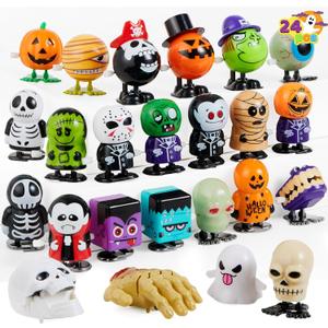 JOYIN 24 PCS Halloween Wind Up Toys for Kids Gifts, Wind Up Toys Bulk for Halloween Party Favors Goodie Bag Fillers, Student School Classroom Favors, Carnival Game Prizes