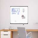 U Brands PINIT Magnetic Dry Erase Board White Board, 36" x 36" Inches, Silver Aluminum Frame