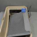 Stainless Steel Litter Box, Extra Large Litter Boxes for Big Cats, XL Metal Cat Litter Box with Lid, Anti-Urine Leakage, Non-Sticky, Include Cat Mat and Litter Scoop (X-Large, Beige)