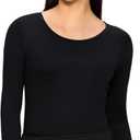 Underscrub Long Sleeve Women, Scrub Undershirts Crew Neck Comfort Tee with Ultra Soft Fabric (Small, Black)