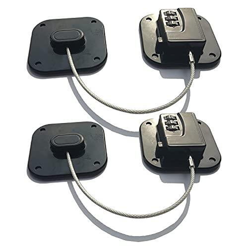 YEYA Upgraded Refrigerator Door Lock with Combination for Adults, Lock for Fridge, Freezer, File Cabinets, Desk Drawers, Locker, Child Safety Latch, Easy Install No Drlling 2 Pack