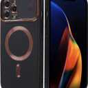 Sliding Camera Cover for iPhone 13 Pro Max Compatible with Magsafe Cell Phone Case Slim Shockproof & Military Grade Protective Scratch Resistant Phone & Screen Cover for iPhone 13 Pro Max - Black