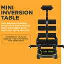 Mini Inversion Table and Adjustable Back Support Belt, Portable Inversion Table for Back Stretching with Spine Decompression, Posture & Mobility Improvement, Easy Assembly, 330 lbs Weight Capacity