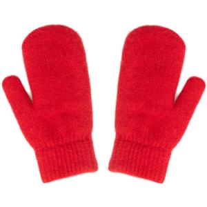 Women's Winter Mittens for Adult Ladies Soft Knitted Gloves Thick Crochet Mittens Cold Weather Accessory(S/M) (Red, M)