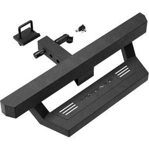 Hitch Step Fit for 2" Hitch Receiver with 2" Towing Receiver with Pin Lock Bumper Protector Textured Black & Strong Steel Construction 350LBS Maximum Load