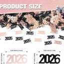3 x Black and Rose Gold 2026 Confetti Graduation Table Centerpiece Grad Confetti for 2026 Graduation Party Decorations Supplies