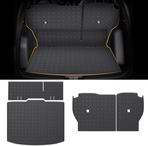 Cargo Mat & Backrest Mat Compatible with 2023 2024 2025 Honda CRV CR-V - Leather Trunk Liner Back Seat Cover Protector - All Weather Protection PU Leather Cargo Liner and Backrest Mat CRV Accessories