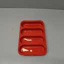 Silicone Hotdog Bun Pan, 6 Inch Standard Hot dog Bun Mold, 4 Cup Non-stick Homemade Hotdog Bun Baking Pans, Mini Baguette Pans, Dishwasher Safe, 2 Pcs (Red)