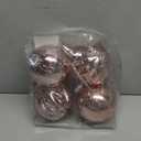 Extra Large Hanging Shatterproof Tree Ball Clear Christmas Ball Ornaments Decorative Mercury Ball with Tree Ornaments Hooks for Xmas Holiday Wedding Decoration (Rose Gold,4inch/4Pcs) (3.9)