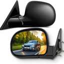 SCITOO Side View Mirrors fit 1994-1998 For Chevy Blazer S10 1994-1998 For GMC Jimmy S-15 Sonoma 1996-1998 For Isuzu Hombre 1996-1998 Olds Bravada (Pair) Left+Right Mirrors Manual Foldable Black