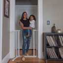 Summer Infant Everywhere Extra Tall & Extra Wide Pet and Baby Gate, 28.75" - 39.75" Wide, 36" Tall, Pressure and Hardware Mounted, Install In-Between Rooms, Doorways and Stairways - White Metal