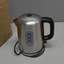 Amazon Basics Electric Stainless Steel Kettle for Tea and Coffee, BPA-Free, Fast Boiling, Auto Shut-Off, 1 Liter, 1500W, Black and Silver