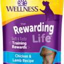 Wellness Rewarding Life Soft Dog Training Treats, Natural, Grain Free, Chicken and Lamb Recipe, 6 oz Bag (EXP 02/07/27)