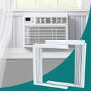 Daisypower Window Air Conditioner Side Panels Curtain Kit with Frame,Window AC Insulation Side Panel for AC Units Parts Replacement Screen (5,000 BTU)