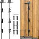 FMhotu 24" Cane Bolt Drop Rod for Gate, Heavy Duty Gate Latch for Wooden Fence Metal Gates, Gate Ground Stopper Hardware for Wood PVC Vinyl Metal Gates, 2 Pack