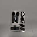 2 Pack Wireless Lavalier Microphone for iPhone iPad and Android Phone, Lapel Mic Plug and Play Wireless Mic Noise Reduction Mini Microphone for Video Recording Interview Podcast Vlog YouTube Tiktok (Without Case, Black)