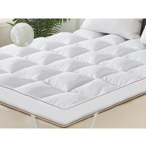 WhatsBedding 3 Inch Memory Foam Mattress Topper King Size, Supportive Fluffy Shredded Memory Foam Filled Pillow Top, Extra Soft Bed Topper for Back Pain Relief, 78x80x3 Inch