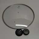 12 Inch Glass Lid for Frying Pan Lid, Pan Lid, Skillet, Pot Cover, Compatible with Lodge Cast Iron Skillet -12" Cover with Heat-Resistant Handle, Clear