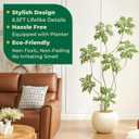 FloraFairy 6.5FT Artificial Sumac Tree with White Pot, Tall Faux Plants Indoor, Large Fake Tree with Nearly Natural Silk Plant (Real Touch), for Home, Office, Living Room, Patio, Lobby Decor