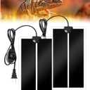 GlowUp 7W Reptile Vivarium Heat Mats, Pets Heating Pad with Temperature Adjustment, Amphibian Tank Warmer for Reptiles, Turtles, Snakes, Lizard, Gecko, Removable Under Tank Reptile Heating Mat, (2X)