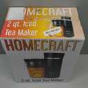 Homecraft Electric Iced Tea Maker for Sweet Tea and Cold Brew Coffee, Double Insulated Pitcher, Black, Small