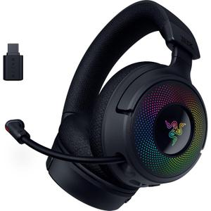 Razer Kraken V4 Wireless Gaming Headset: 2.4GHz, Bluetooth, USB - Super Wideband Mic - 40 mm Drivers - 9 Zone RGB Lighting - for PC, Mac, PS5, Nintendo Switch 2, Steam Deck, Smartphone - Black
