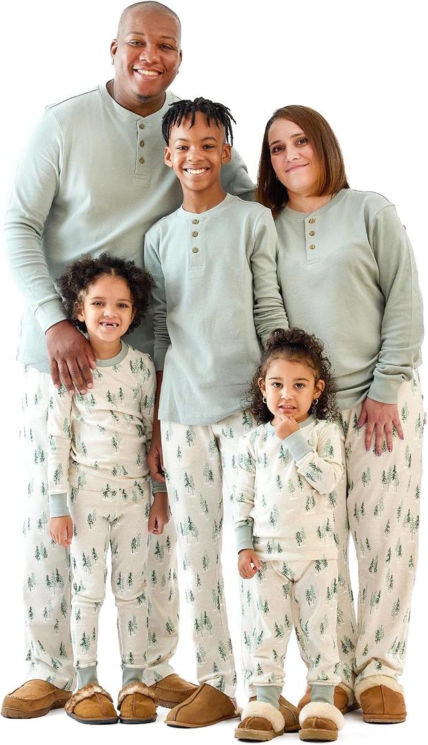 Butterblu JAMIE Matching Family Jammies Christmas Pajamas Organic Cotton PJs Womens, Mens, Kids, Toddlers, Baby, Pets