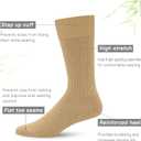 SERISIMPLE Men's Dress Socks - Bamboo Viscose Thin Ribbed Knit, Silky & Soft, Lightweight Business Crew Socks 5 Pairs (XL)