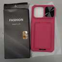 SSLOTSCASE for iPhone 16 Pro Case with Card Holder & Camera Stand & Kickstand & Slide Camera Lens Cover, Multifunctional Wallet Rugged Protective Phone Case Cover for iPhone 16 Pro 6.3'' 5G 2024, Pink