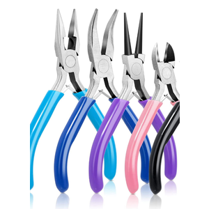 4 Packs Jewelry Pliers Set, Jewelry Making Tools with Needle ,Round ,Chain ,Bent Nose Pliers/Zipper Pliers, Jewelry Making Supplies Repair/ Cut Kits for Crafting200+ bought in past month