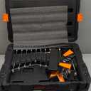 VEVOR Mechanics Tool Set and Socket Set, 450 Pcs, 1/4, 3/8 and 1/2 inch Drive Deep and Standard Sockets, SAE Metric Mechanic Tool Kit with Bits, Wrenches, Accessories, Storage Case with Orange Drawer