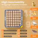 48 Incubators for Hatching Eggs, Egg Incubator with Automatic Egg Turning and Humidity Control, Temp Control, Egg Candler, Auto Water Refilling, Incubator for Chicken Eggs, Duck and Quail Eggs