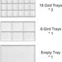 Frebeauty Acrylic Jewelry Organizer Earring Organizer Box with 5 Drawers Earring Holder Organizer with Velvet Trays Clear Jewelry Box for Women Earring Display for Rings Studs(White)