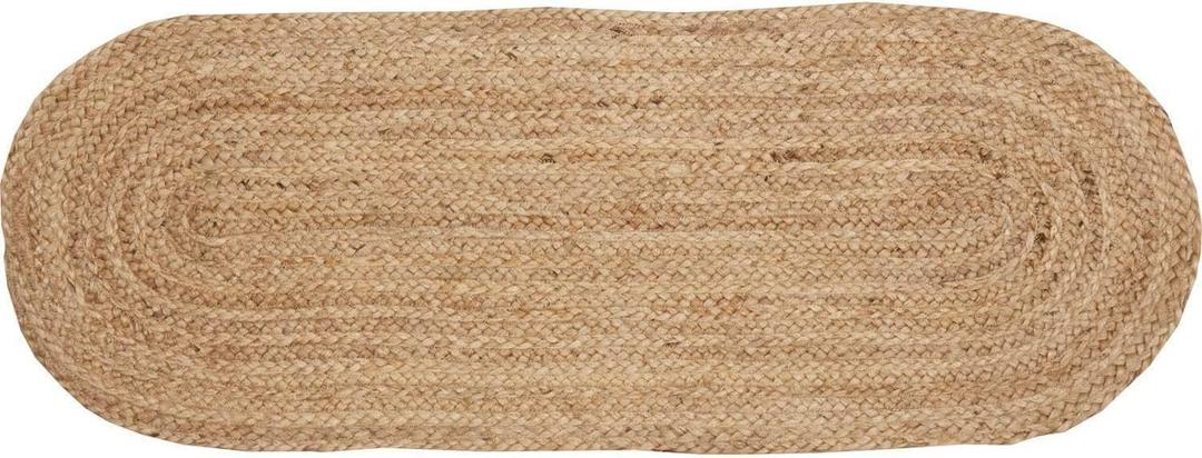 VDS Pack of 1 - Oval Jute Rug Braided Table Runner 100% Natural Burlap Reversible Rustic Hessian Table Cloth Centerpiece for Wedding ,Home, Kitchen, Table Decoration (Size 13x72 Inch) (Natural)