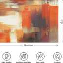 Orange Placemats for Dining Table Set of 6 Modern Art Abstract Painting Place Mats Washable Linen Placemat for Kitchen Home Dinner Party Decor 18x12 Inches