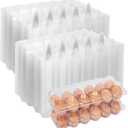 120 Pack Egg Cartons Cheap Bulk 12 Count Egg Containers for Chicken Eggs, One Dozen Empty Egg Cartons for Home Ranch Chicken Farm, Commercial Business Market Display, 2x6 Grids (Medium)