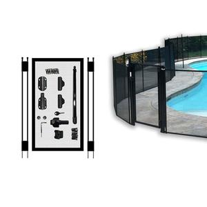 Pool Fence DIY by Life Saver Self-Closing Gate Kit, Black (Pack of 1)
