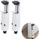 2 Packs Heavy Duty Spring Loaded Kickdown Door Stop Foot Operated Door Holder with Kick Down Step for Residential and Commercial Use