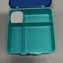 Fimibuke Bento Lunch Box for Kids, Leak Proof Toddler Bento Box with 4 Compartments BPA Free Dishwasher Safe Lunch Container with Utensils, Ideal Portion Sizes for Ages 3-12 Girls Boys for School (A5. Nautica Blue)