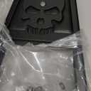 HTTMT MT146-F-CD Chrome Flame Backrest Sissy Bar With Leather Pad Compatible with 1995-2003 Harley Davidson Sportster 883 XL883 1200 XL1200