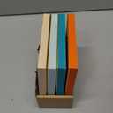 VIOLABBEY 4x4 Picture Frames Set of 4, Colorful Photo Frame of Modern Style, High Definition Tempered Real Glass, Wall Mounted or Tabletop Display (Blue+Light Blue+Orange+Apricot)