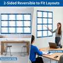 2 PCS 2026 Wall Calendar,Large XL 32" x 48" Laminated 2-Side Horizontal/Vertical | Wet & Dry Erase | Yearly Wall Hanging Calendars Thick Paper 12 Month Annual Planner for Office/Family/College (Blue)