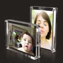 Vowcarol Acrylic Picture Frames 2.5x3.5 inches, Small Picture Frame Magnetic Photo Display Holder, Desktop Frameless Picture Display, Wallet Size Picture Frames 2x3