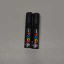 posca uni PC-7M Water-Based Paint Markers, Broad Tip (4.5-5.5mm), Black, 2 Count