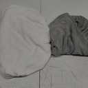 2 Pack Flannel Baby Bassinet Sheets 15 x 33 Inches Soft Flannel Crib Sheet, Fit for Oval Bassinet Cover or Mattresses(Gray and White)