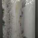 VAYIMDH Farmhouse Wall Art White Flowers Painting Rustic Scenery Green Pictures Wall Decor 24"x 48" Meadow Prints for Living Room Dining Room Bedroom Aesthetic