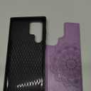 MMHUO for Samsung Galaxy S22 Case with Card Holder,Flower Magnetic Buttons Protective Wallet Cover for Women for Samsung Galaxy S22 5G (2022),Purple