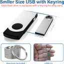 5 Pack 4GB USB Flash Drive with Keychains, Wooolken Sleek Metal USB 2.0 Thumb Drives Memory Stick for PC Laptop Computer