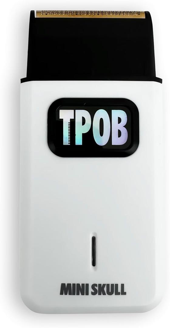 TPOB Mini Skull Single Shaver Compact Design That can fit in Your Pocket with a Turbo Charged Motor, Perfect for Both Professional and at-Home use (White)